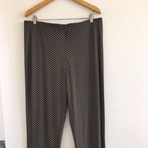 J. Jill Wearever Black & White Ankle Length Pants